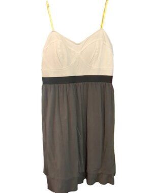 ❗$1 Bundled❗ELLE White Black Grey Yellow Spaghetti Strap Mini Dress